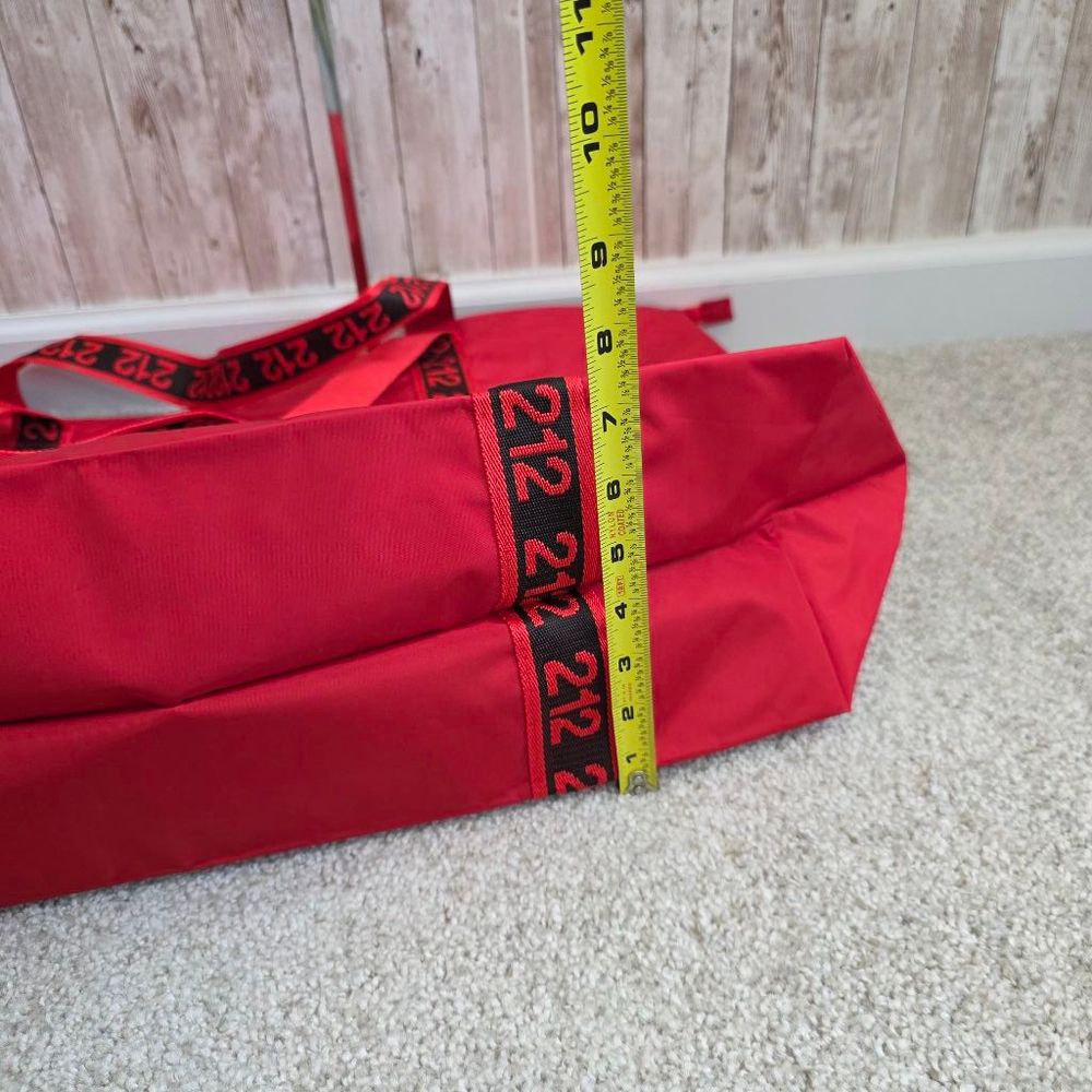 Women's Carolina Herrera large beach, travel Tote Bag Red - Picture 6 of 8